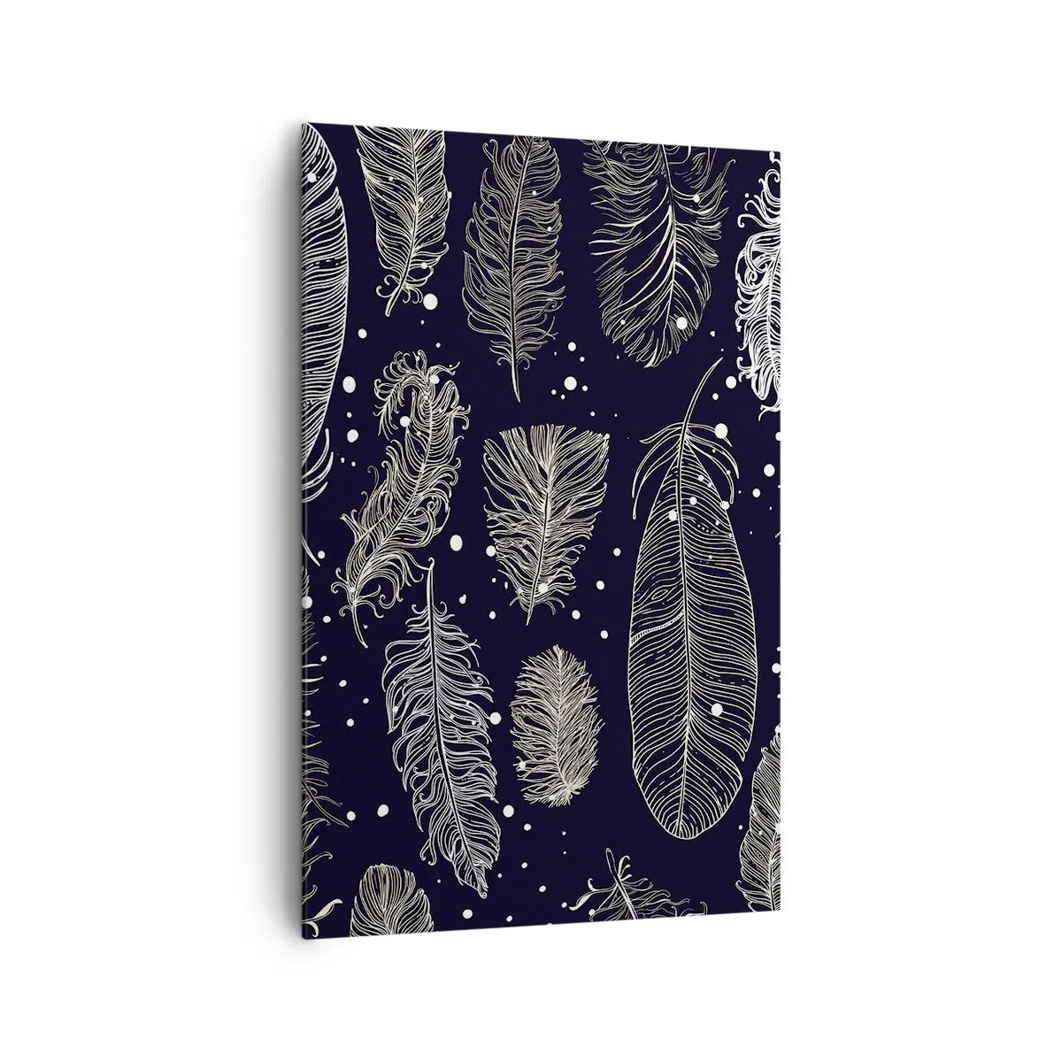 Schilderen op canvas - Gevederde kant - 80x120 cm