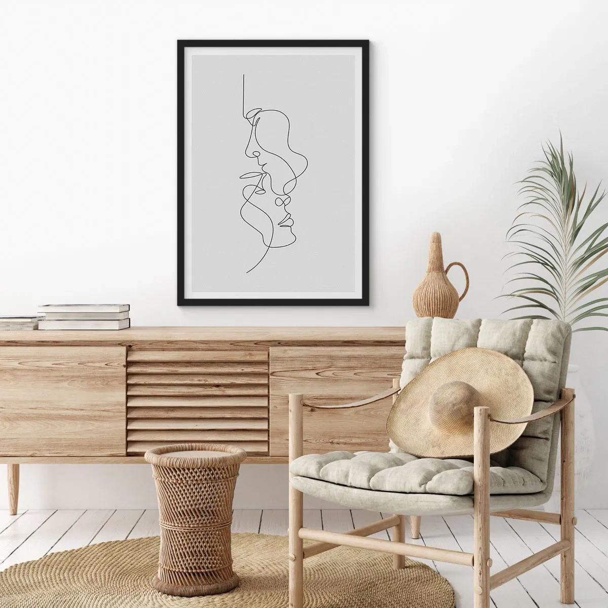 Poster in een zwarte lijst - De hitte van bittere verlangens - 61x91 cm