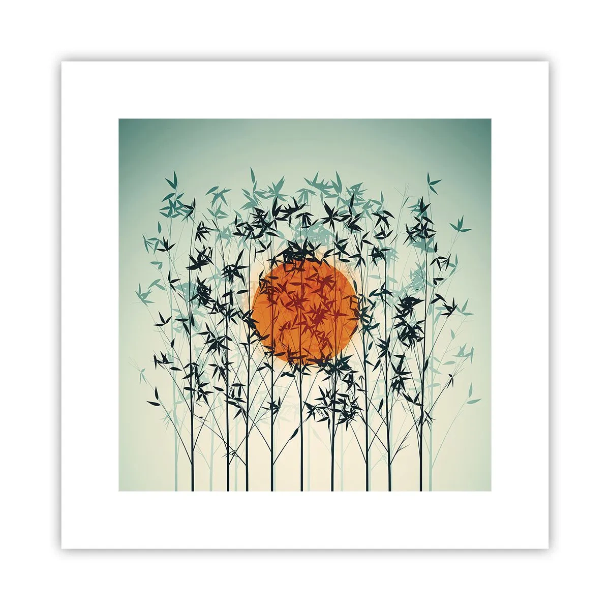 Poster - Japanse zon - 30x30 cm