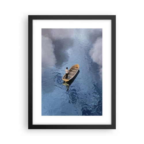 Poster in een zwarte lijst - Leven – reis – onbekend - 30x40 cm