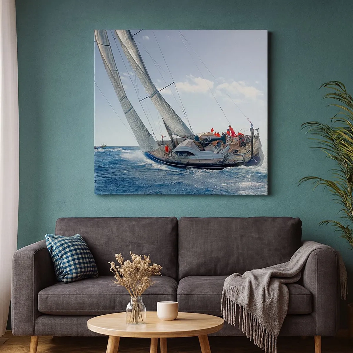 Schilderen op canvas - Laat de betere zegevieren - 30x30 cm