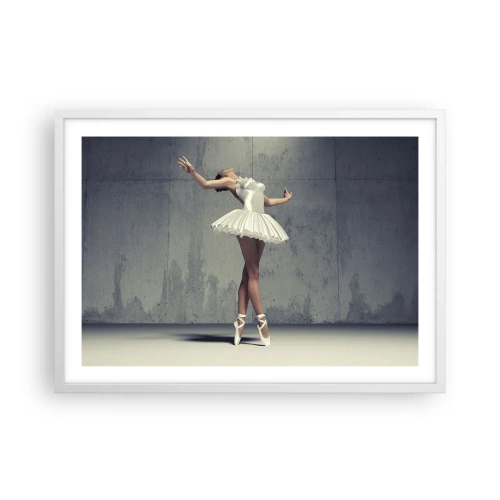 Poster in een witte lijst - Licht als een vogel - 70x50 cm