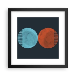 Poster in een zwarte lijst - Alleen geometrie? - 30x30 cm