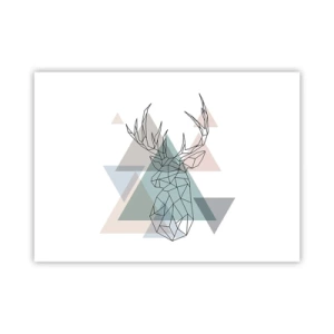 Poster - In een geometrisch bos - 70x50 cm