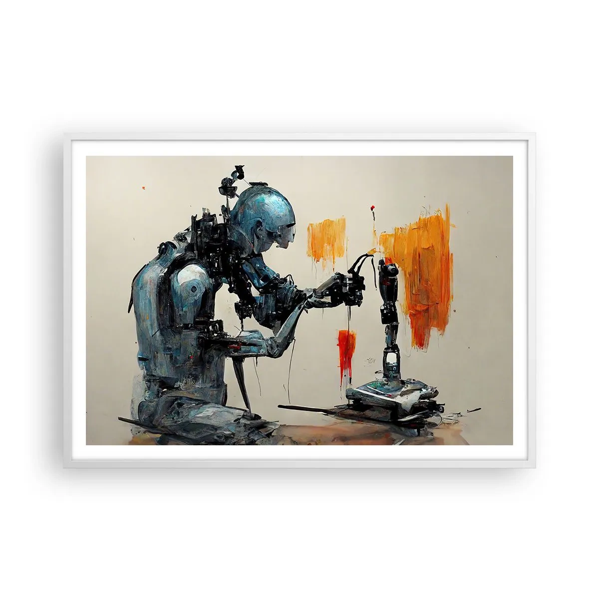 Poster in een witte lijst - Morgen al… - 100x70 cm