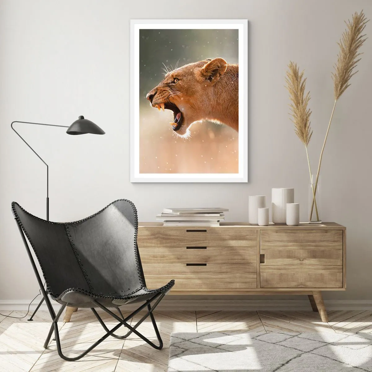 Poster in een witte lijst - Probeer niet te luisteren - 70x100 cm