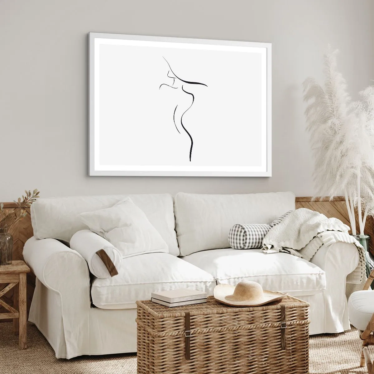 Poster in een witte lijst - Ongrijpbaar als een golf - 91x61 cm