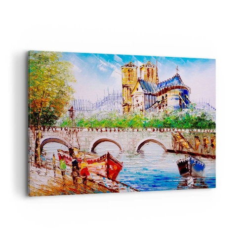 Schilderen op canvas - Hun tijd gaat nooit voorbij - 120x80 cm