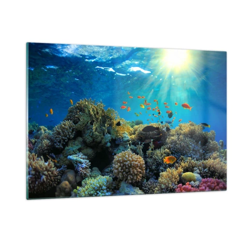 Schilderen op glas - Onderwater schatten - 120x80 cm