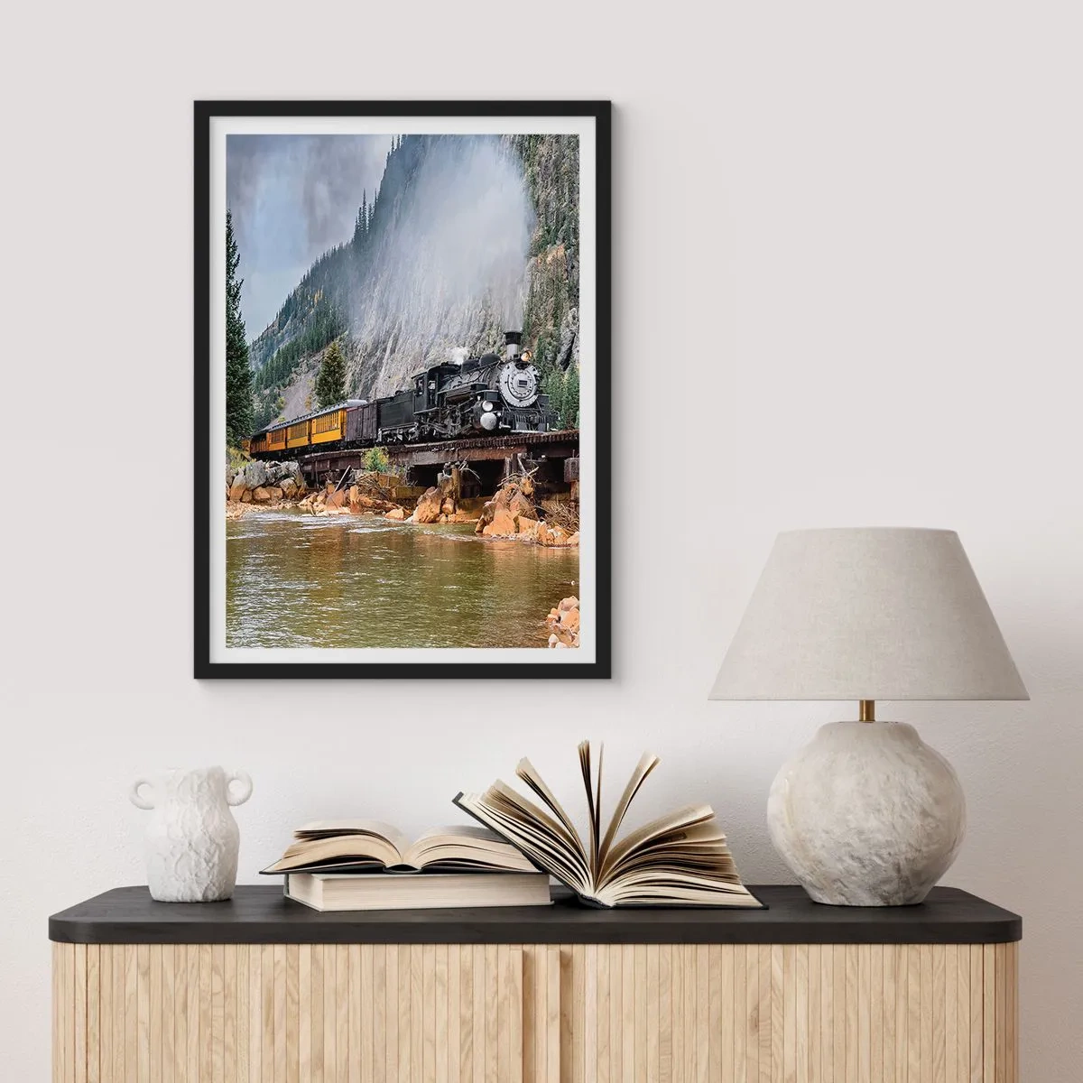 Poster in een zwarte lijst - Waar wil je naar toe? Waar naar toe? - 40x50 cm
