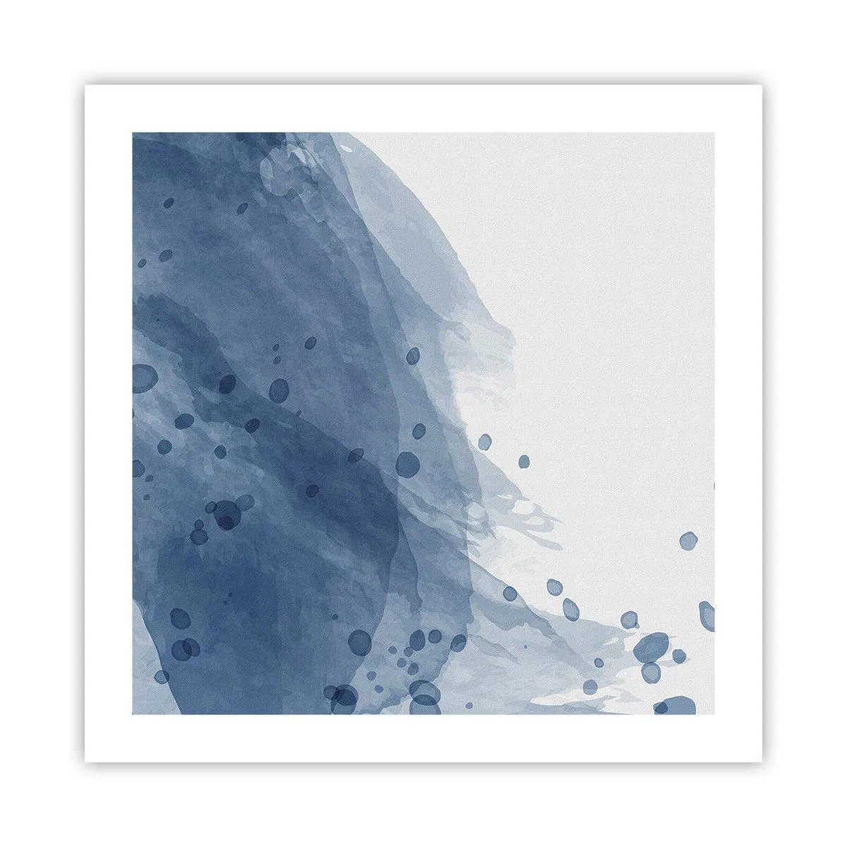Poster - Blauwe tule - 50x50 cm