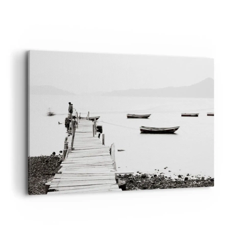 Schilderen op canvas - Stil en schoon boven het water - 100x70 cm