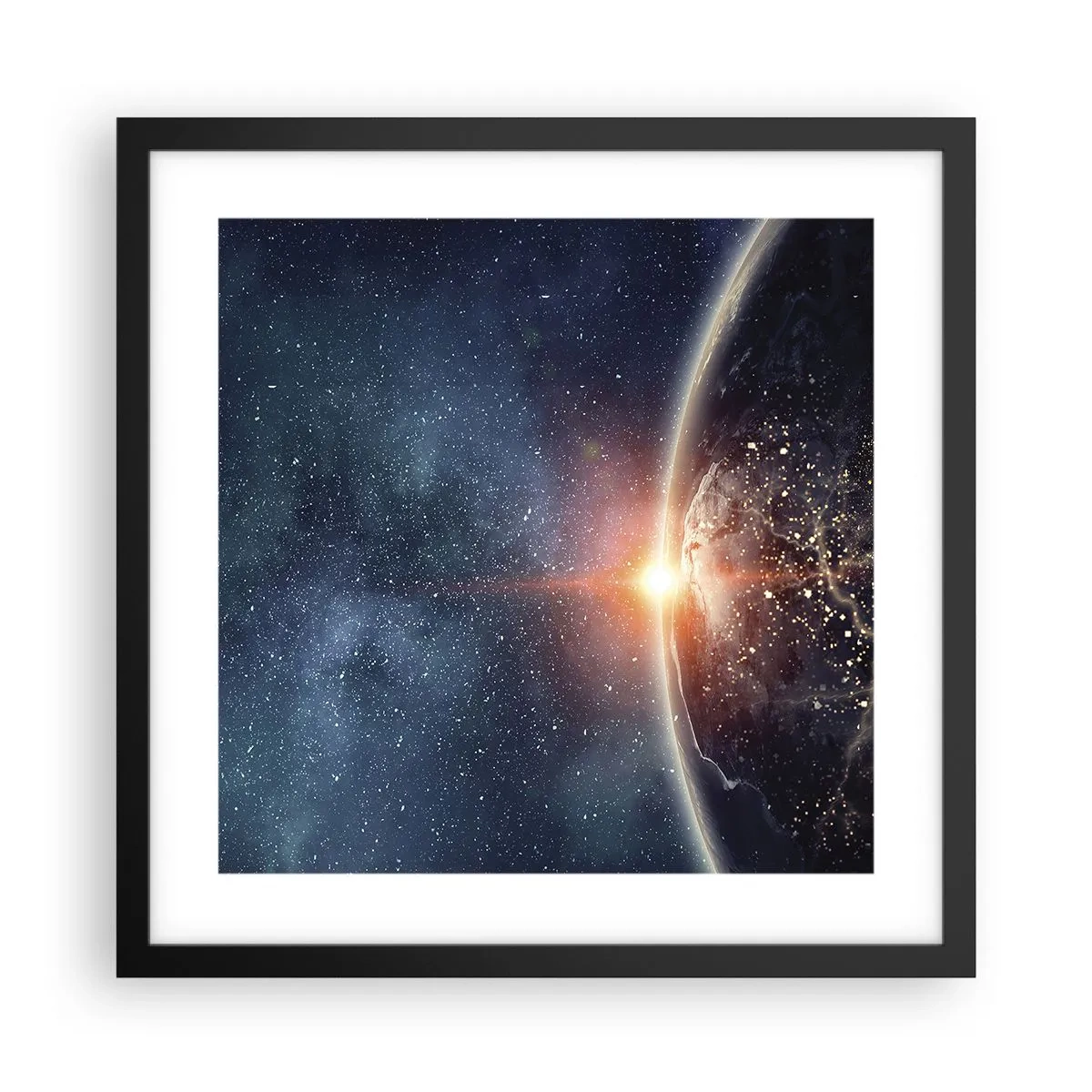 Poster in een zwarte lijst - In een nieuw perspectief - 40x40 cm