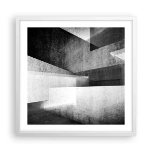 Poster in een witte lijst - De structuur van de ruimte - 50x50 cm