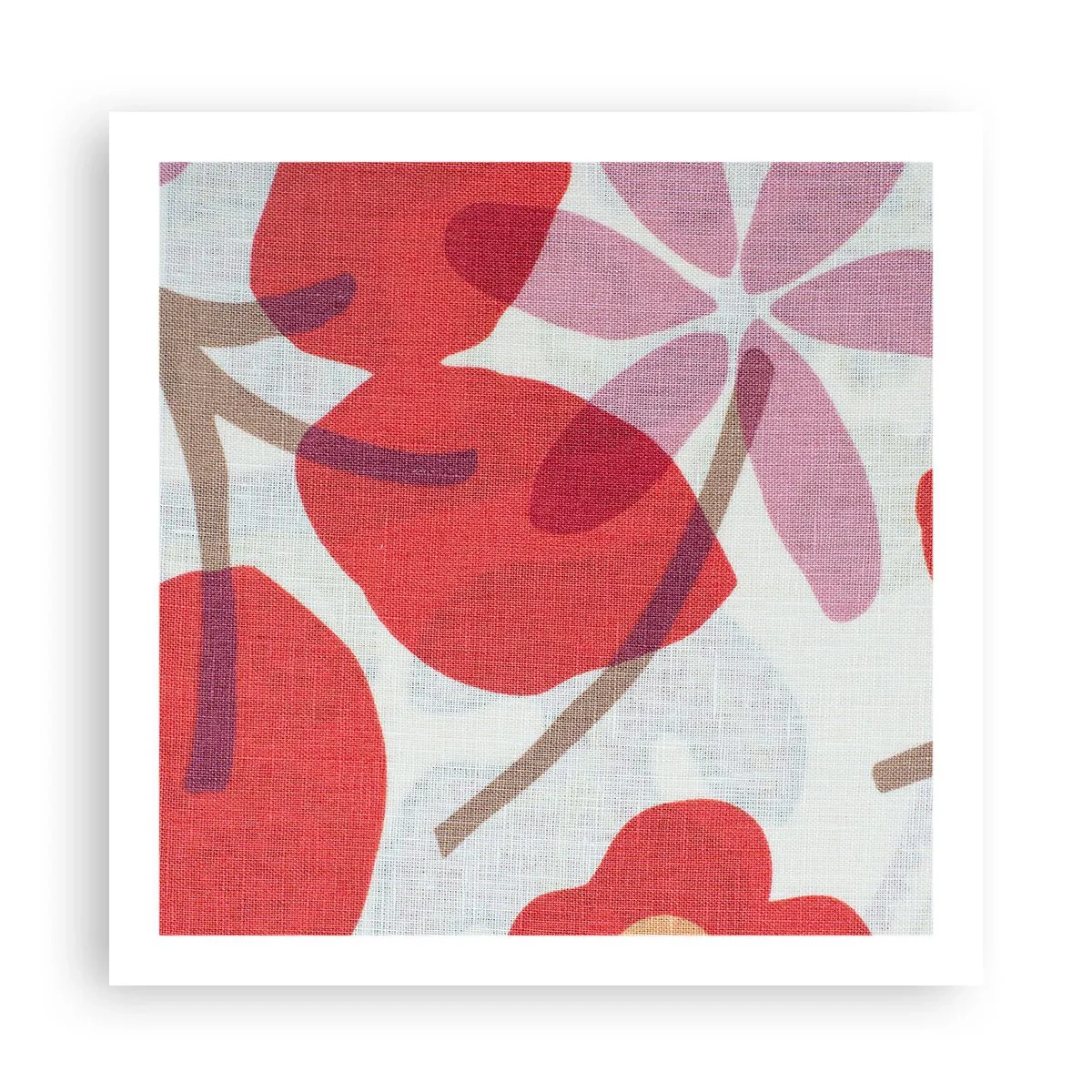 Poster - Bloemstuk in roze - 60x60 cm