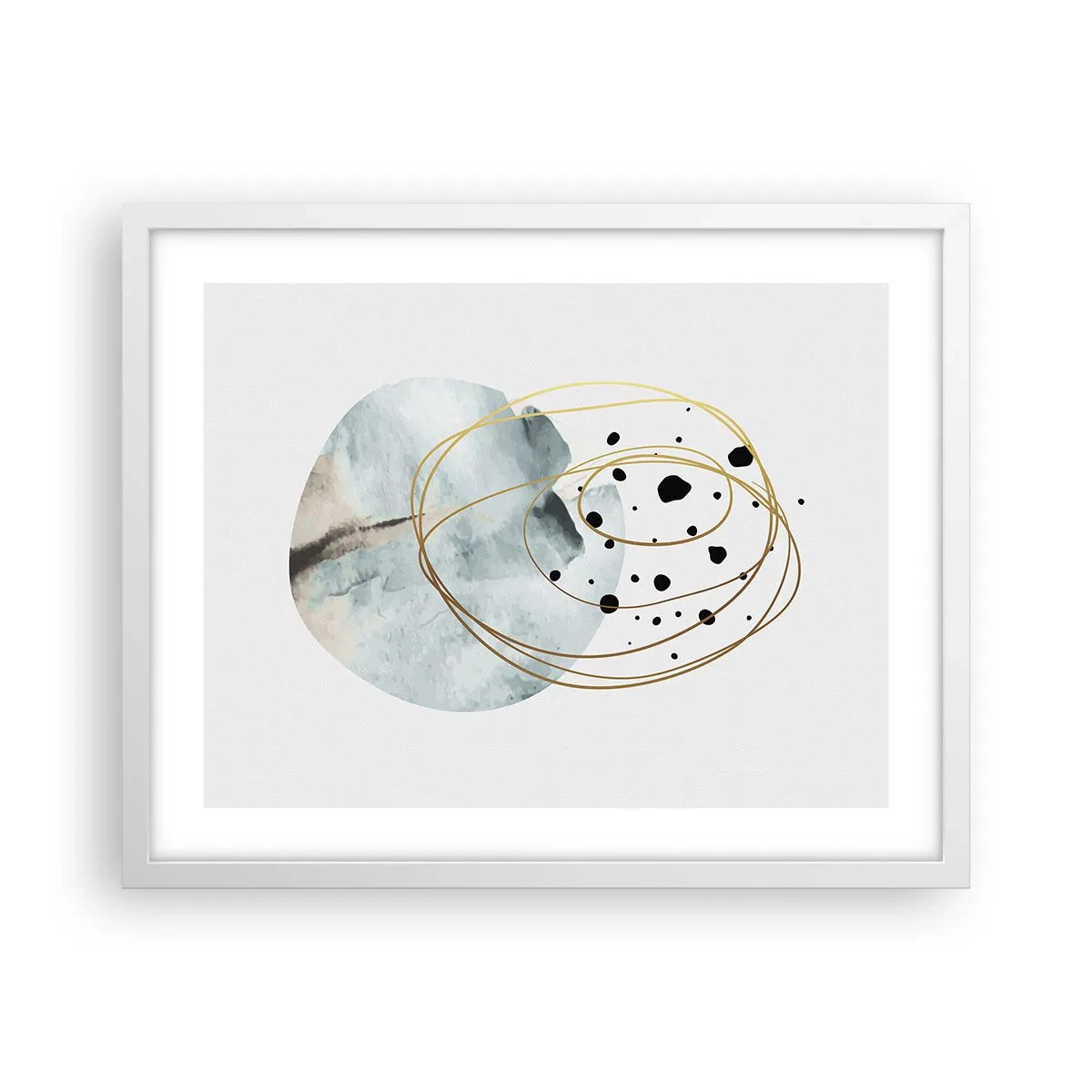 Poster in een witte lijst - Omarmd door de ruimte - 50x40 cm