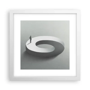 Poster in een witte lijst - En wees hier slim - 30x30 cm