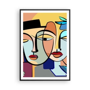 Poster in een zwarte lijst - Picasso's randez-vous - 70x100 cm