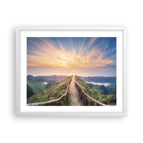 Poster in een witte lijst - Dicht bij de hemel - 50x40 cm