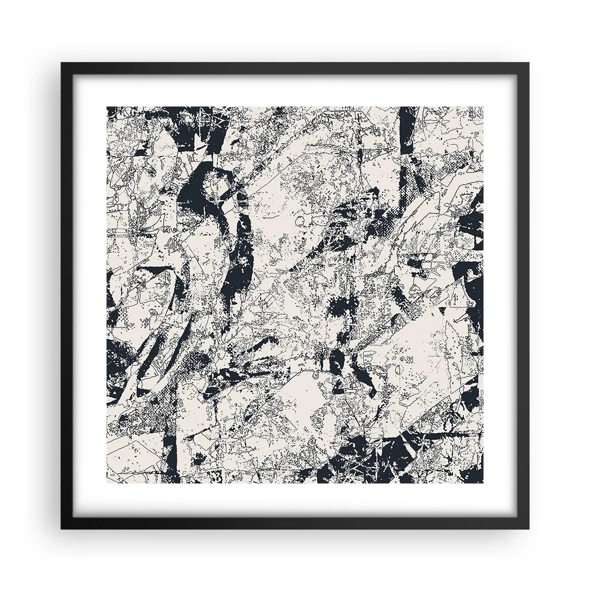 Poster in een zwarte lijst - Interpenetratie van tegenstellingen - 50x50 cm