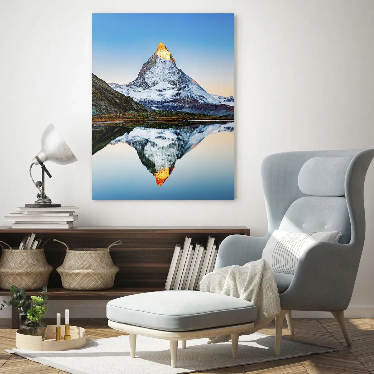 Schilderen op glas - Twee werelden - 50x70 cm