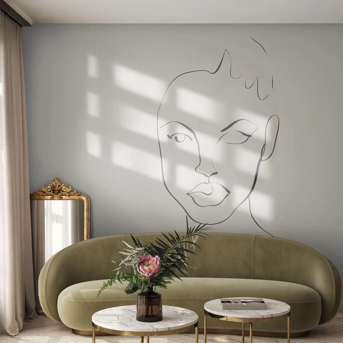 Fotobehang op maat Standard Eco - Een overzicht van sensualiteit - Vrouw, Grafisch, Deel