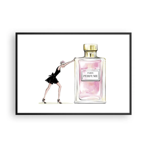 Poster in een zwarte lijst - De essentie van vrouwelijkheid - 100x70 cm