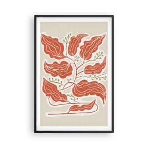 Poster in een zwarte lijst - Folk en koraal - 61x91 cm