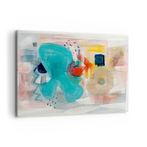 Schilderen op canvas - Kleurrijk spel - 100x70 cm
