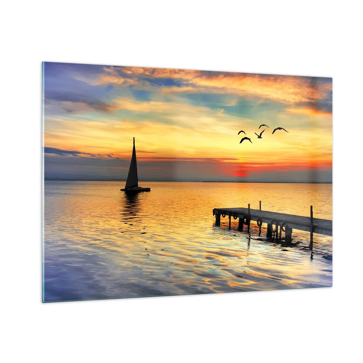 Schilderen op glas - De avonden keren terug - 100x70 cm