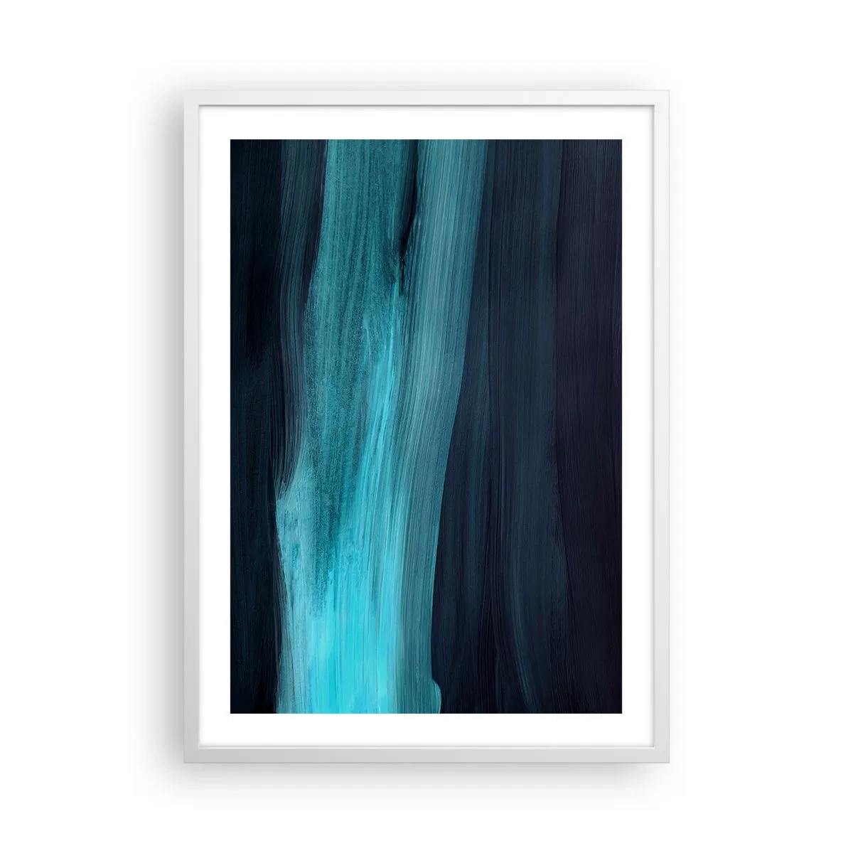 Poster in een witte lijst - Ga met de stroom mee - 50x70 cm