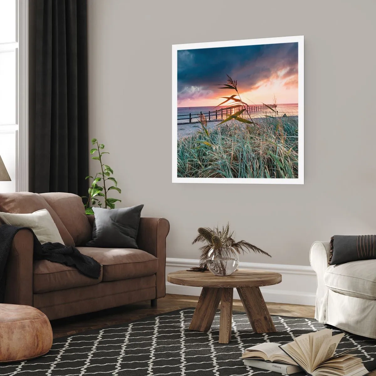 Poster - Het gaat niet met de wind mee - 60x60 cm