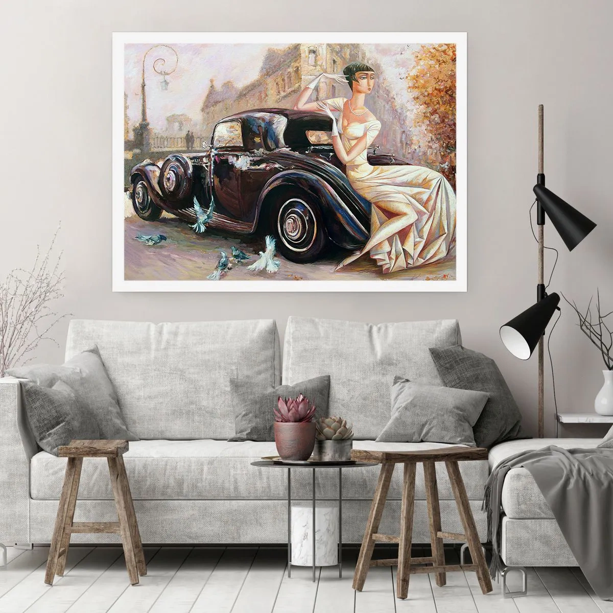 Poster - Elegantie in retrostijl - 40x30 cm