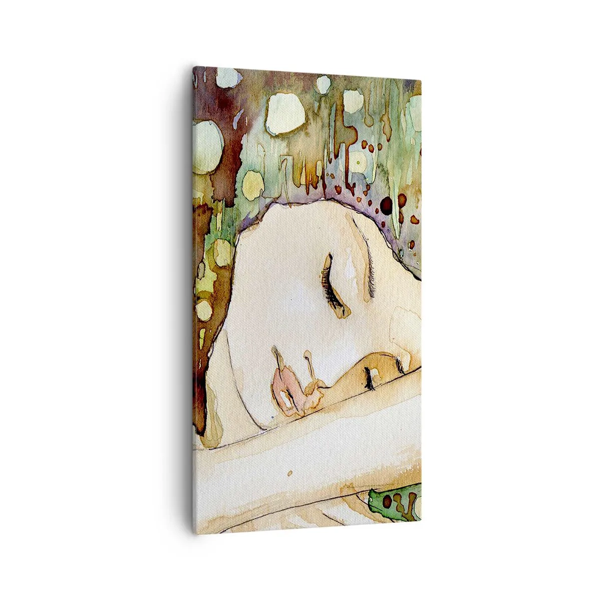 Schilderen op canvas - Een smaragd-violette droom - 55x100 cm