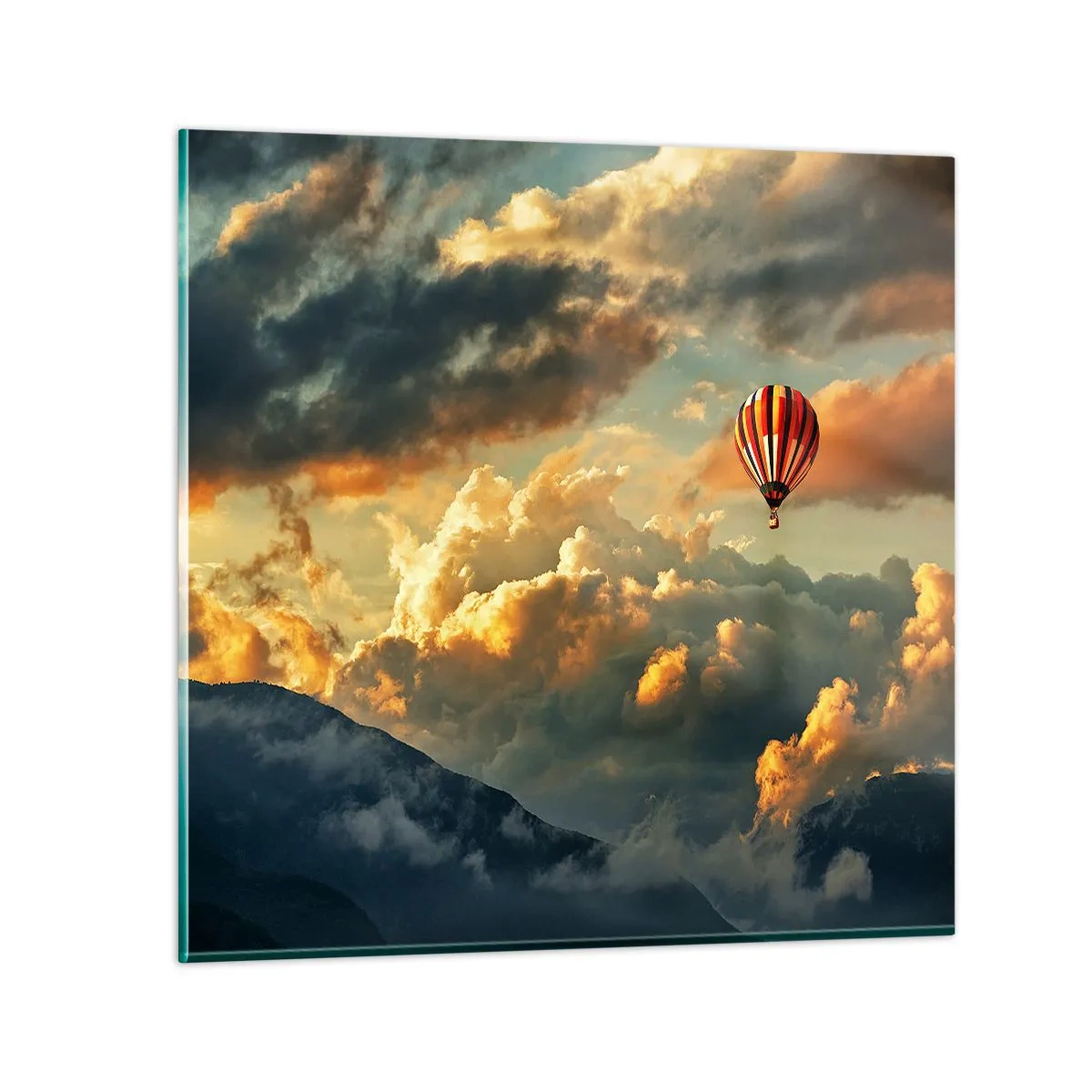 Schilderen op glas - Ik vlieg omdat ik dat wil - 60x60 cm