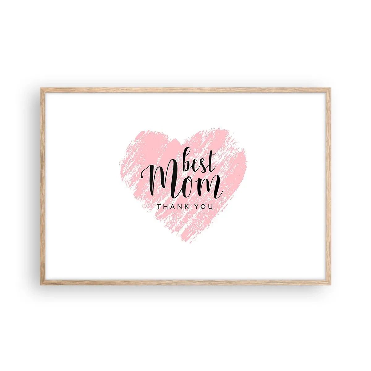 Een poster in een licht eiken lijst - Altijd het juiste moment - 91x61 cm