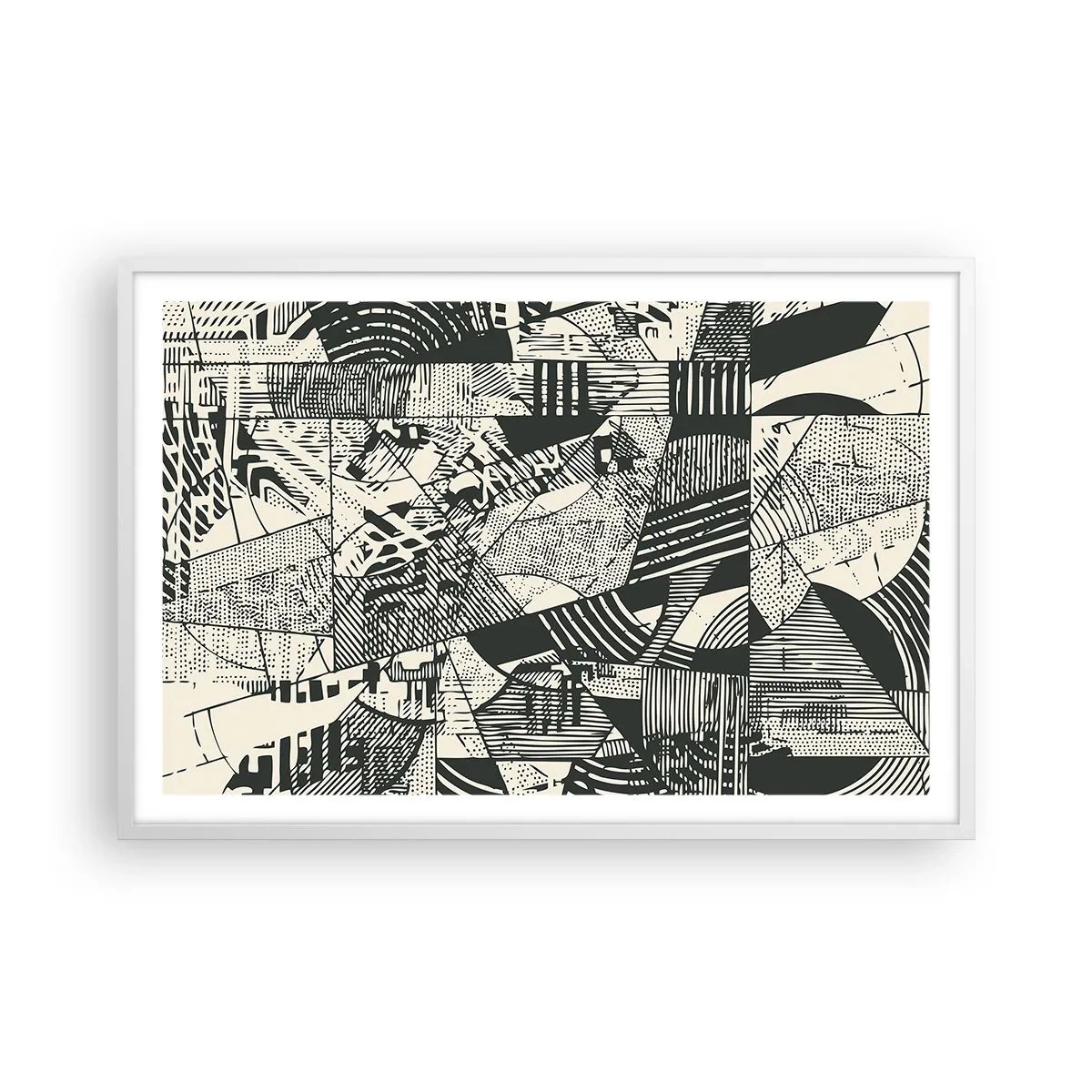 Poster in een witte lijst - De dynamiek van nu - 91x61 cm