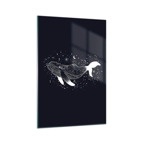 Schilderen op glas - In de oceaan van het universum - 70x100 cm