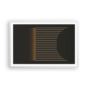 Poster in een witte lijst - Verken de duisternis - 91x61 cm