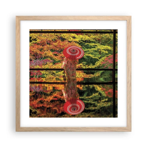 Een poster in een licht eiken lijst - In de tempel van de natuur - 40x40 cm