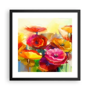 Poster in een zwarte lijst - Niet alleen rood - 40x40 cm