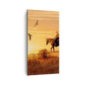 Schilderen op canvas - Alleen over de prairie - 65x120 cm