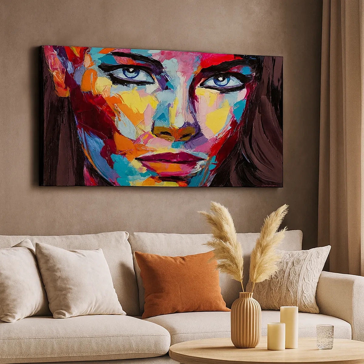 Schilderen op canvas - De ziel is ook kleurrijk - 30x30 cm