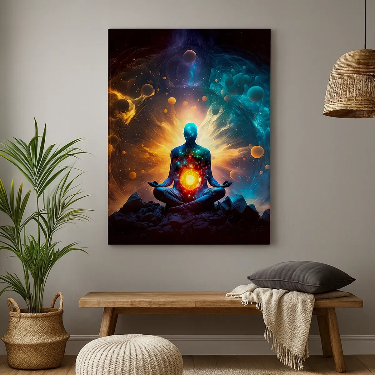 Schilderen op canvas - Kosmische vrede - 50x70 cm