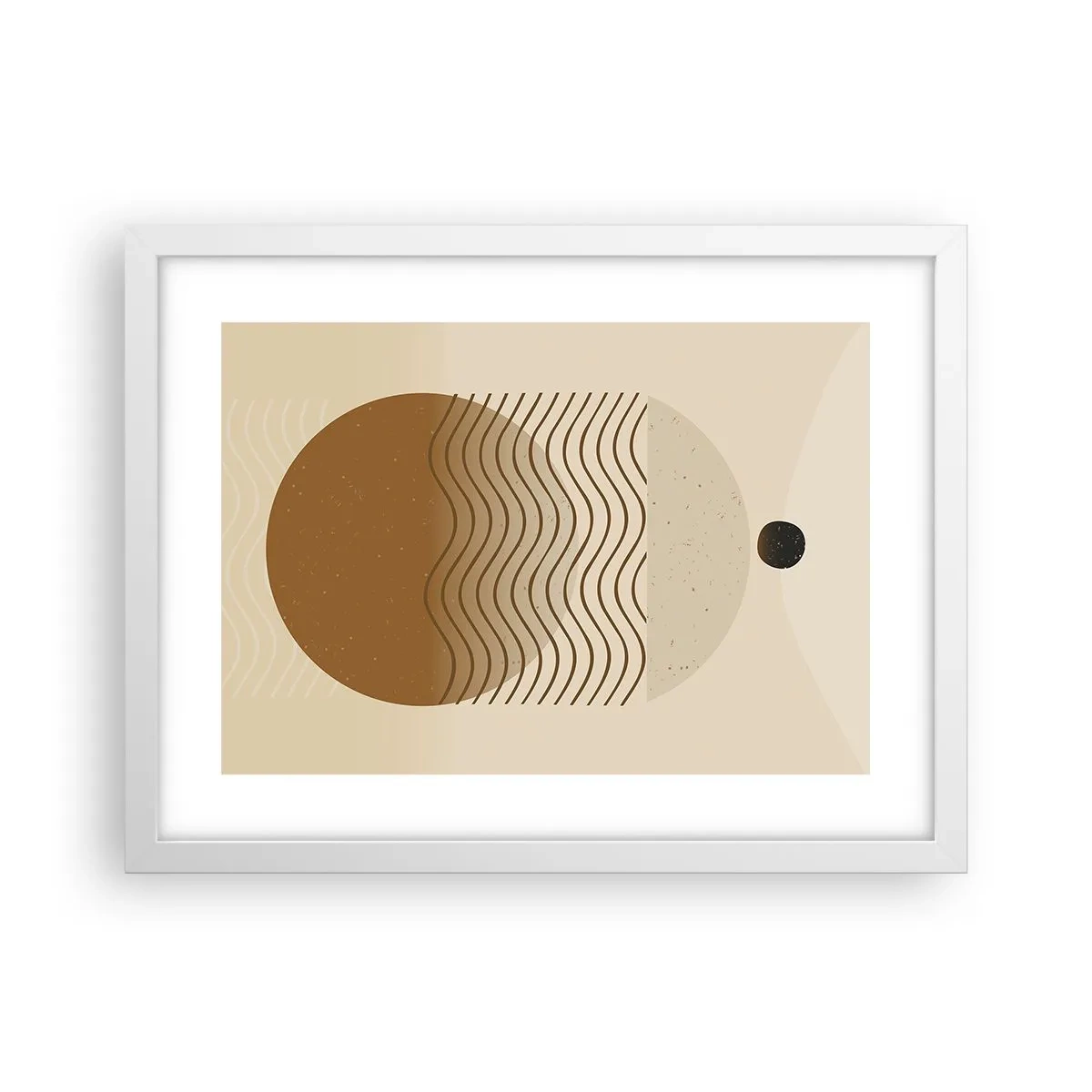 Poster in een witte lijst - Over de oorsprong van geometrische figuren - 40x30 cm