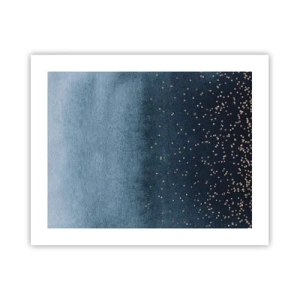 Poster - Samenstelling - blauwe fasen - 50x40 cm