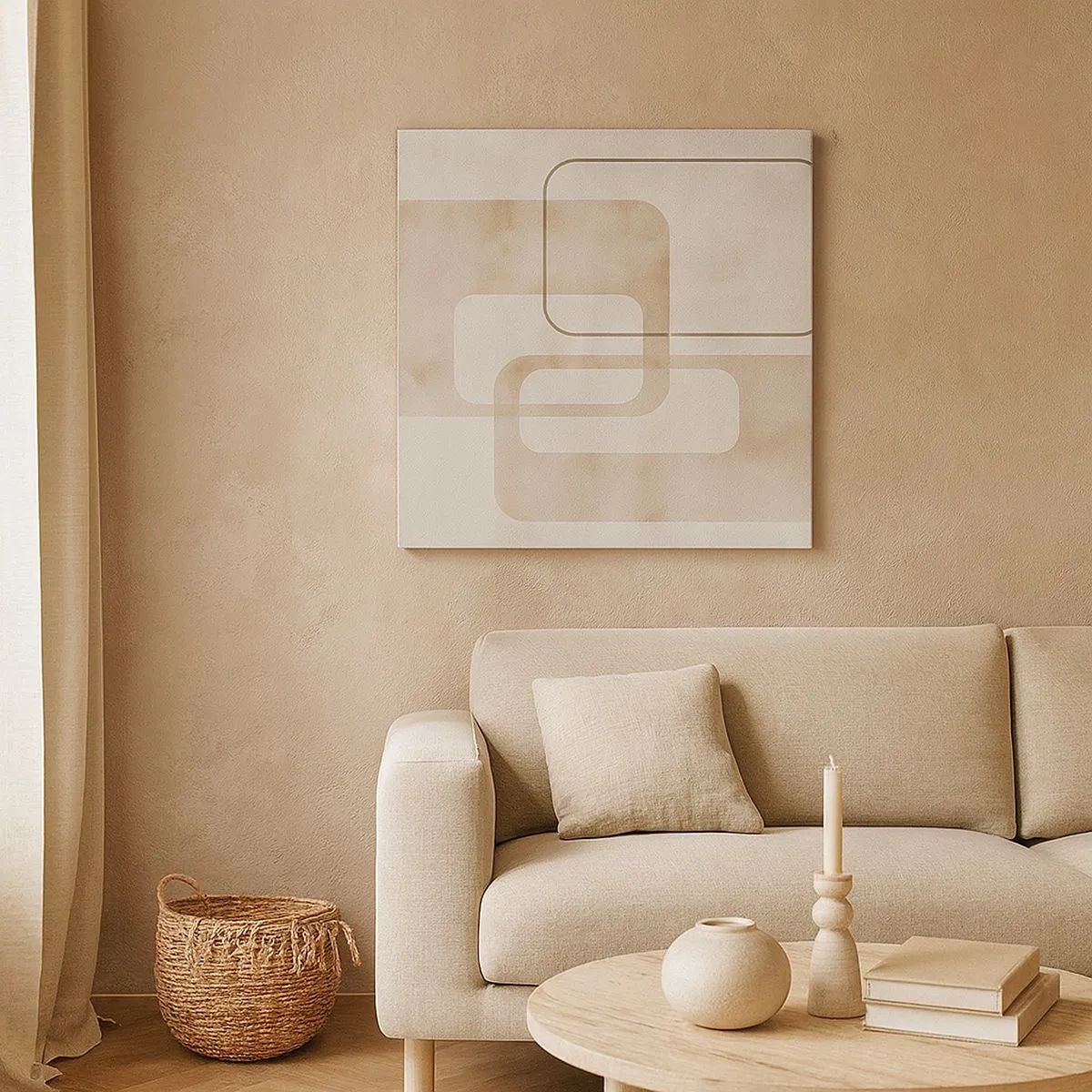 Schilderen op canvas - Geometrische voeg - 30x30 cm