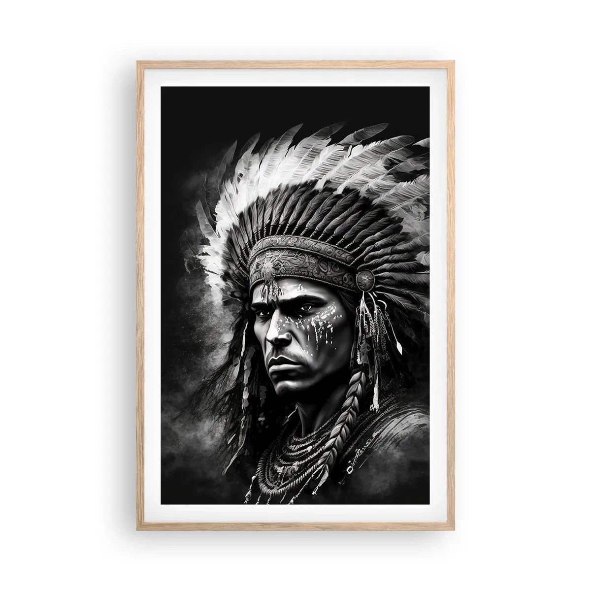 Een poster in een licht eiken lijst - Een leider en strijder - 61x91 cm