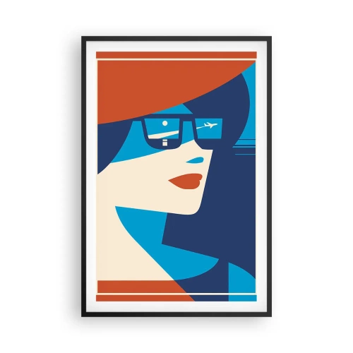 Poster in een zwarte lijst - Vakantie trip - 61x91 cm