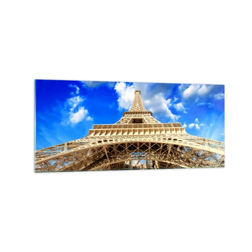 Schilderen op glas - Reiken naar de hemel en de wolken - 120x50 cm